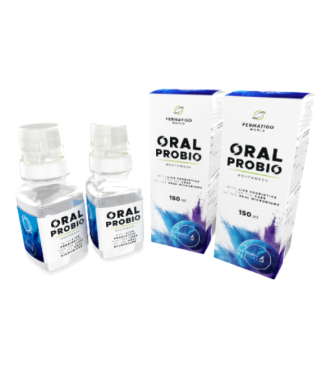 Fermatigo World Oral probio 2 ks - Ústní voda s živými probiotiky 150 ml