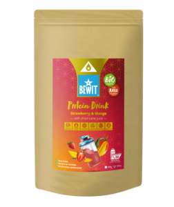 Bewit Proteinový nápoj, jahoda a mango se sušenou třtinovou šťávou, BIO 