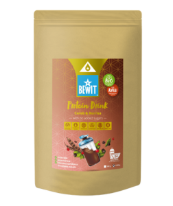 Bewit Proteinový nápoj, karob s červeným rybízem, aronií a brusinkou se stévií, BIO 