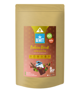 Bewit Proteinový nápoj, karob s červeným rybízem, aronií a brusinkou se sušenou třtinovou šťávou, BIO 
