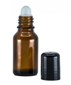 Bewit Kulička roll-on skleněná pro lahvičky GL 18 S černým plastovým uzávěrem, vyšším