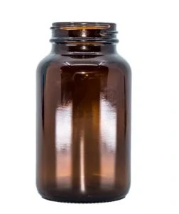 Bewit Lahvička skleněná hnědá lesklá 200 ml, široké hrdlo