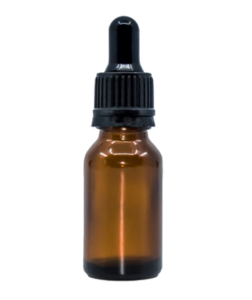 Bewit Lahvička skleněná hnědá lesklá, 20 ml, černá pipeta
