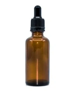 Bewit Lahvička skleněná hnědá lesklá, 50 ml, černá pipeta