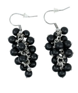 Bewit šungitové náušnice Clusters