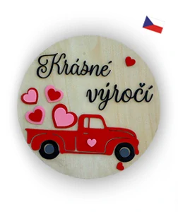 JH WoodArt dřevěná cedule k výročí 38 cm