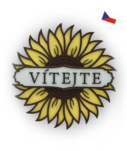 JH WoodArt dřevěná cedule Z - Vítejte 38 cm