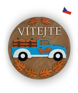 JH WoodArt dřevěná cedule V - Vítejte 38 cm