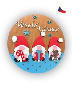 JH WoodArt dřevěná cedule Veselé Vánoce 38 cm