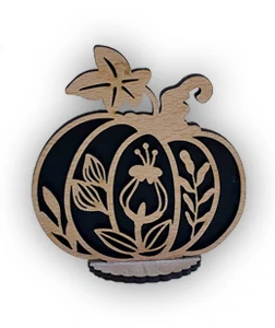 JH WoodArt Halloweenová dekorace dýně D 13 cm
