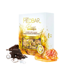 Eurona MEDBAR Medová granola s kávou CC CERNY CAFÉ, kokosem, hořkou čokoládou a medem 400 g