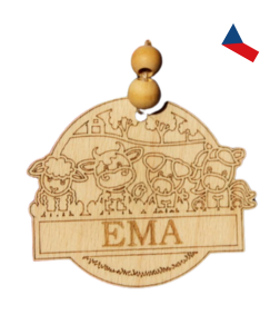 JH WoodArt Stylové dřevěné přívěsky pro malé dobrodruhy 1 ks