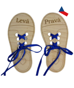 JH WoodArt Dřevěná pomůcka pro učení zavazování tkaniček