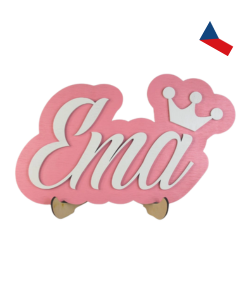 JH WoodArt Dřevěné jméno na zeď