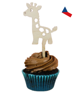 JH WoodArt Dřevěné Safari zápichy do cupcakes 1 ks