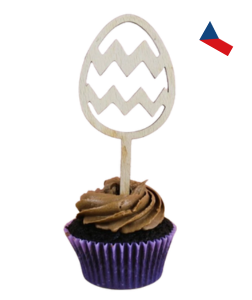 JH WoodArt Dřevěné velikonoční zápichy na cupcakes 1 ks