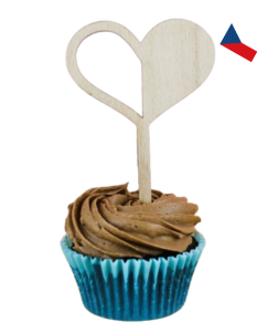 JH WoodArt Dřevěné zápichy na cupcakes 1 ks