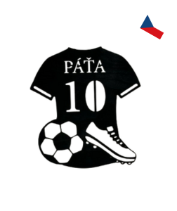 JH WoodArt Personalizovaná fotbalová dekorace 1 ks