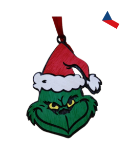 JH WoodArt Dřevěné vánoční ozdoby Grinch – originální dekorace pro vaše Vánoce