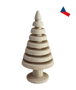 JH WoodArt  Dřevěný stromeček se spirálovými hlubokými drážkami