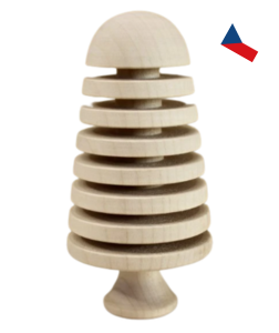 JH WoodArt Dřevěný kulatý stromeček s hlubokými drážkami 1 ks