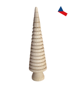 JH WoodArt Dřevěný stromeček s jemným žebrováním 1 ks