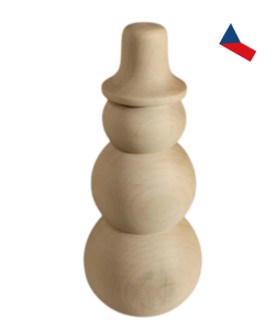 JH WoodArt Dřevěný dekorativní sněhulák 
