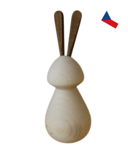 JH WoodArt Dřevěný velikonoční zajíček s tmavými oušky