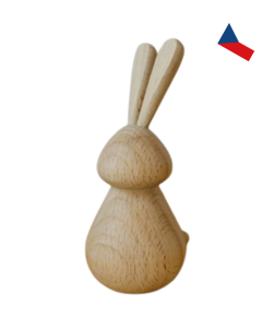 JH WoodArt Dřevěný velikonoční zajíček se světlými oušky