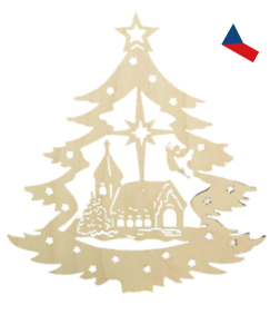 JH WoodArt Dřevěná Vánoční dekorace s motivem 1 ks