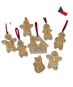 JH WoodArt Dřevěné vánoční perníčky – stylové dekorace na váš stromeček 8 ks