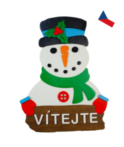 JH WoodArt Veselý sněhulák pro vaše zimní dekorace 1 ks