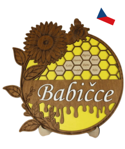 JH WoodArt Slunečnicová dekorace se jmény