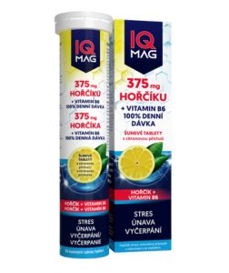 Naturprodukt IQ Mag hořčík 375 mg + B6 citron šumivé tablety 20 tbl.