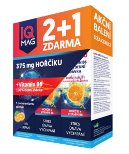 Naturprodukt IQ Mag hořčík + B6 pomeranč šumivé tablety 2+1 1 sada