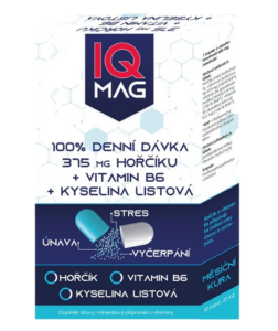 Naturprodukt IQ Mag hořčík 375 mg + B6 + kys.listová kapsle 30 cps.