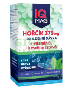 Naturprodukt IQ Mag hořčík 375 mg + B6 + kys.listová kapsle 60 cps.
