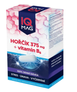 Naturprodukt IQ Mag hořčík 375 mg + B6 kapsle 60 cps.