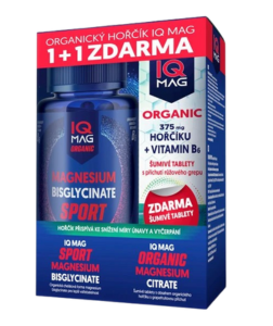 Naturprodukt IQ Mag 1+1 SPORT organický hořčík bisglycinát + B6 1 sada