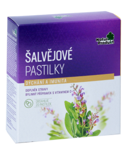 Naturprodukt Šalvějové pastilky 20 pastil.