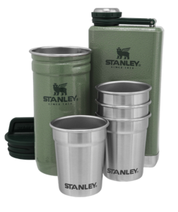 STANLEY Dárkový set s panáky placatka/butylka The Pre-Party Shot Glass + Flask Set 6 ks