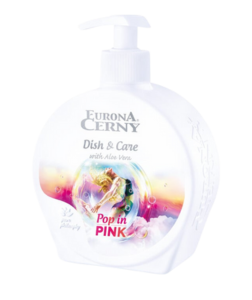 Eurona Prostředek na ruční mytí nádobí s aloe vera Pop in PINK 400 ml