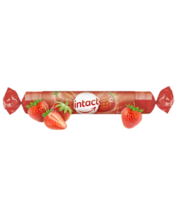 Intact rolička hroznový cukr s vit. C JAHODA 40 g