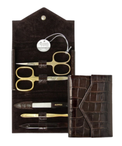 Nippes Solingen Luxusní Manikúra 5dílná obal černá kůže 1 ks