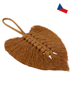 JH WoodArt Macramé lístek 1 ks