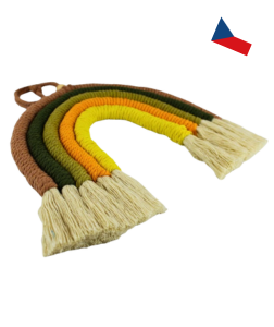 JH WoodArt Macramé duha podzim 1 ks