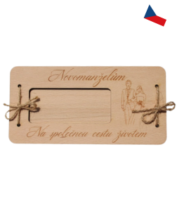 JH WoodArt Originální dřevěná obálka na svatební peníze 1 ks