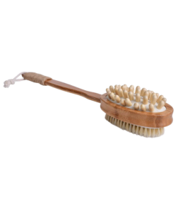 Dedra GoEco 2v1 oboustranný masážní kartáč na mytí  přírodní štětinky & dřevěné hroty 42 cm 1 ks