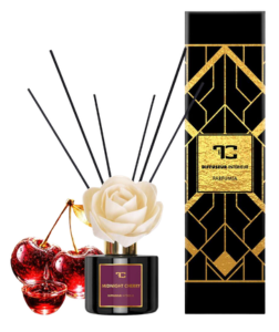 Dedra MIDNIGHT CHERRY difuzér s FLOW květinou & tyčinkami PARFUMIA 
