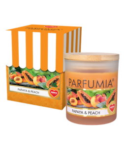 Dedra PAPAYA & PEACH sójová vonná svíčka PARFUMIA 250 ml